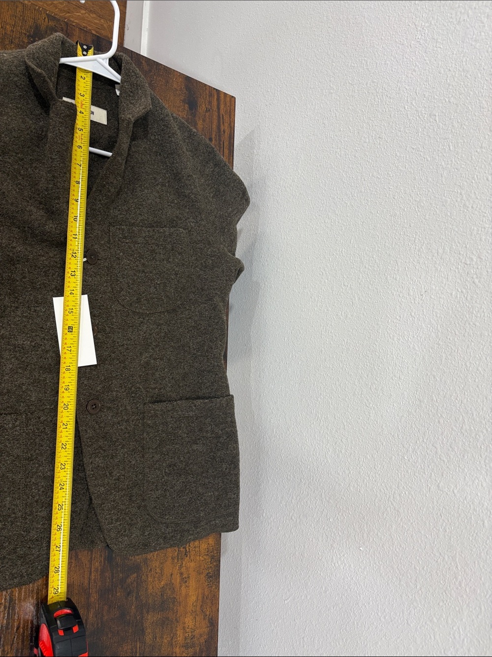 Buck Mason Felted Wool Chore Coat Women’s Small Marled Coastal Bluff NWT $268 - Picture 8 of 12